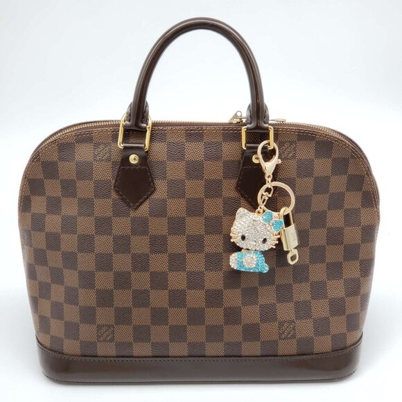 100% Auth Louis Vuitton Lock & Key with unbranded Bagcharm, Keycharm, Keychain - Picture 1 of 8